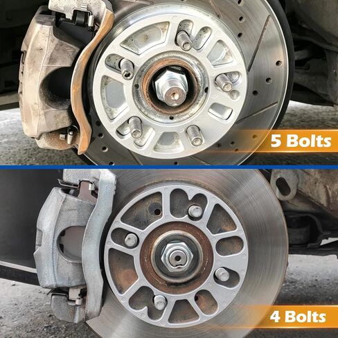 dynofit Universal 5mm Wheel Spacers for 98-120 Multiple Bolts Pattern, Pack of 4 Thin Aluminum Shims Hubcentric Spacer for 4 Lug and 5 Lug Wheels/Rims Fit for Dodge Ford Je/ep Nissan Honda in Saudi Arabia