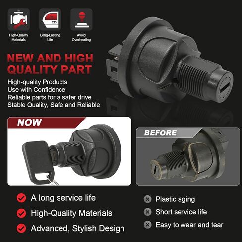 Ignition Rotary Switch with 2 Keys Fit for J-OHN D-eere Turf System Walk-Behind Quik-Trak ZTrak Greensmower Utility Vehicle Lawn Mower Parts Replaces#AUC15805 TCA26088 TCA24615 UC10104 AUC13979 in Kuwait
