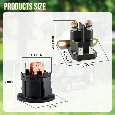 175566 Ignition Switch 7 Terminals 2 Keys & AM138068 Starter Solenoid 12V Compatible with John Deere L100 L105 L108 D100 D105, Replaces #175566, 175442, 163968, 532175566, AM138068, 725-04439 in Saudi Arabia