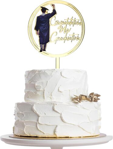 Boy Graduation Cake Topper, 1 Pack Congratulations on graduation Grad Cake Decor, Class of 2026 Cake Decorations for Senior High School College Grad Party Supplies (Boy) in Saudi Arabia