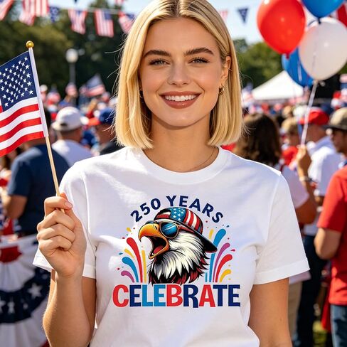 20PCS 250th Anniversary of USA Iron on Transfers, Patriotic Eagle American Flag DTF Ready to Press Vinyl Heat Transfer, Independence Day Iron Ons for T-Shirts Pillow DIY Decor (American Anniversary) in Kuwait