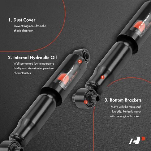A-Premium Rear Pair (2) Shock Absorber Compatible with Mazda MPV 2000 2001 2002 2003 2004 2005 2006, Driver and Passenger Side in Kuwait