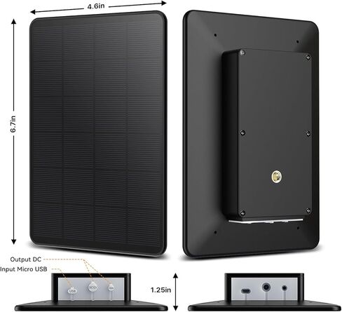 LIYVZ Trail Camera Solar Panel with Bulit-in 5000mAh Battery 2 Pack, 3W Solar Panel for Trail Camera IP66 Waterproof Multi Interfaces with USB-C & DC 6V/9V/12V Output, 360° Adjustable in Saudi Arabia