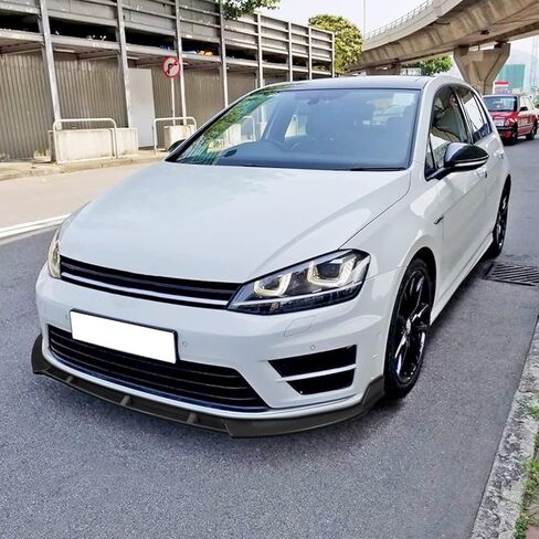 Spec-D Tuning Matte Black Front Bumper Lip Spoiler Splitter متوافق مع 2014-2017 Volkswagen Golf MK7 in Kuwait