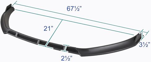 Spec-D Tuning Matte Black Front Bumper Lip Spoiler Splitter متوافق مع 2014-2017 Volkswagen Golf MK7 in Kuwait