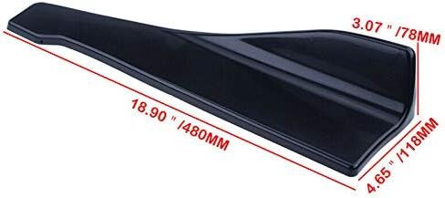 18.9Inch Skirt Spoiler Rear Lip Universal Car Side Skirt Rocker Splitters Winglet Wings Canard Diffuser Spoiler Rear Bumper Lip Lower Corner Valance Covers Splitter Spoilers in Saudi Arabia