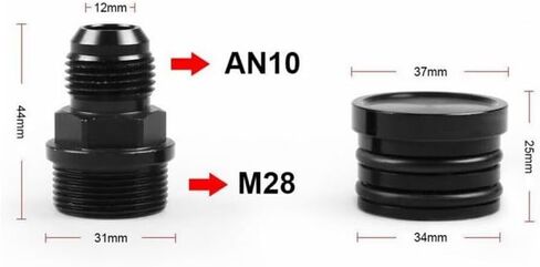 [Car Parts] M28 to 10AN Block Plug Breather Fitting Kit Fit for B16 B18C Catch Can Honda Acura B Series PCV Block Plug and Breather Fitting [Easy to Replace] in Saudi Arabia