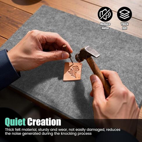 4 Pcs Leather Punch Pads - Safe Leather Cutting Mat Sound Absorbing Pad and A4 Self Healing Cutting Mat, Hole Punchs Stamping Tool for Leathers Working DIY Crafts in Saudi Arabia