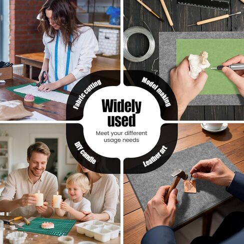 4 Pcs Leather Punch Pads - Safe Leather Cutting Mat Sound Absorbing Pad and A4 Self Healing Cutting Mat, Hole Punchs Stamping Tool for Leathers Working DIY Crafts in Saudi Arabia