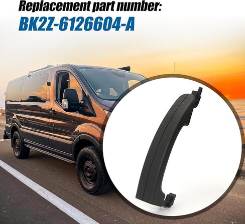 Replacement for Ford Exterior Rear Passenger Sliding Door Handle Compatible with 2015-2023 Transit Models, Textured Black Plastic, Replaces BK2Z-6126604-A, BK2Z-61218B08-A, 97699 in Saudi Arabia