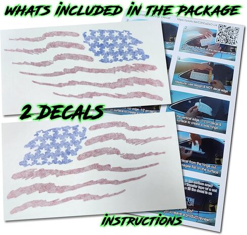 Brush USA American Flag Vinyl Decal Sticker (Red & Blue, 4" x 7") in Saudi Arabia