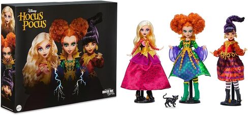 دمى Monster High Skullector Hocus Pocus - مجموعة Winifred وMary وSarah وBinx القابلة للتجميع مع شخصيات مفصلية وفساتين ساحرة وإكسسوارات وتغليف جاهز للعرض in Kuwait