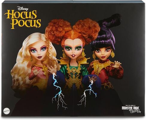 دمى Monster High Skullector Hocus Pocus - مجموعة Winifred وMary وSarah وBinx القابلة للتجميع مع شخصيات مفصلية وفساتين ساحرة وإكسسوارات وتغليف جاهز للعرض in Kuwait