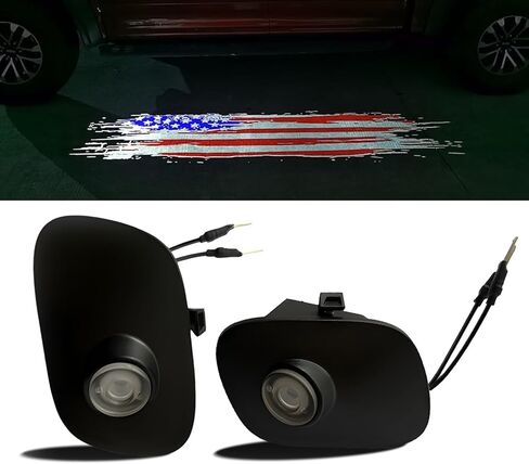 2Pcs Side Rearview mirror Car Door Projection Lamp Puddle lights Floor 3D shadow Led accessories fit for ford F150 Raptor 2015 2016 2017 2018 2019 2020 2021 2022 2023 2024 2025 F250 F350 in Saudi Arabia