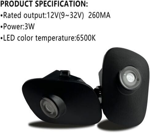 2Pcs Side Rearview mirror Car Door Projection Lamp Puddle lights Floor 3D shadow Led accessories fit for ford F150 Raptor 2015 2016 2017 2018 2019 2020 2021 2022 2023 2024 2025 F250 F350 in Saudi Arabia