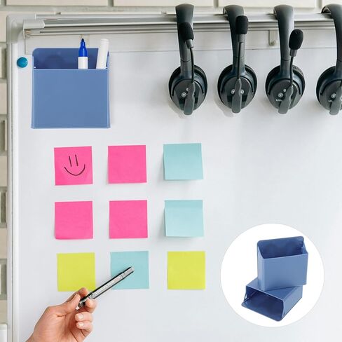 2Pcs Pen Holder with Suction Cup for Whiteboard Desktop Organizer Office Desk Storage Container for Pens Pencils Dry Erase Markers and Accessories Space Saving Pencil Holder in Kuwait