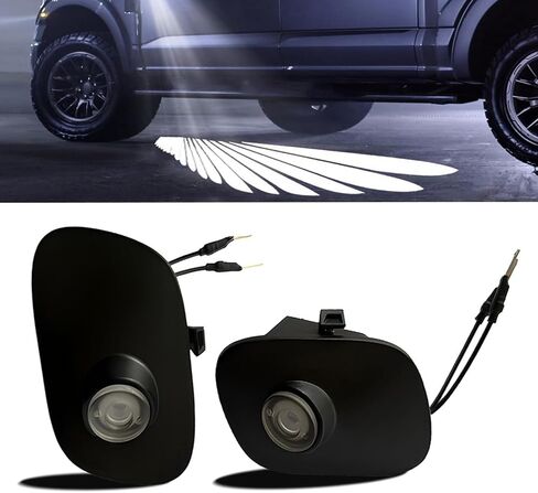 2Pcs Side Rearview mirror Car Door Projection Lamp Puddle lights Floor 3D shadow Led accessories fit for ford F150 Raptor 2015 2016 2017 2018 2019 2020 2021 2022 2023 2024 2025 F250 F350 in Saudi Arabia