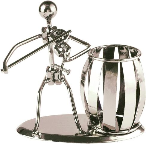 Metal Art Crafts Pencil & Pen Holder Display - Decorative Violin Theme Desktop Supply Organizer in Saudi Arabia