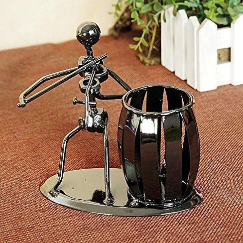 Metal Art Crafts Pencil & Pen Holder Display - Decorative Violin Theme Desktop Supply Organizer in Saudi Arabia