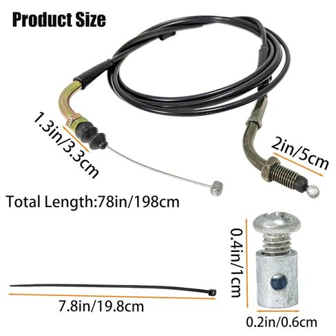 78 inch Throttle Cable Compatible with GY6 50cc 80cc 90cc 110cc 125cc 150cc 139QMB 157QMJ Scooter, fit for ATVs, fit for Go Kart, fit for Baja, fit for TaoTao, fit for Jonway in Saudi Arabia