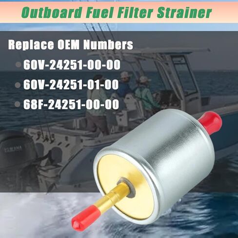 مصفاة فلتر الوقود الخارجي 60V-24251-01-00 متوافقة مع Yamaha 150 175 200 225 250 300 HP HPDI 2000-2014 استبدال 60V-24251-00-00 68F-24251-00-00 in Kuwait