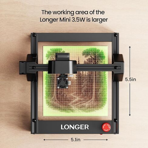 LONGER RAY5 Laser Engraver 3500mW High Precision 0.04 * 0.04mm Mini Laser Cutter and Engraving Machine 130x140mm Working Area for Wood Metal Acrylic Glass in Saudi Arabia