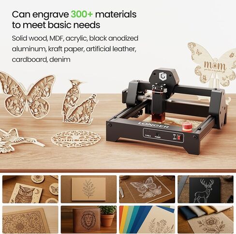 LONGER RAY5 Laser Engraver 3500mW High Precision 0.04 * 0.04mm Mini Laser Cutter and Engraving Machine 130x140mm Working Area for Wood Metal Acrylic Glass in Saudi Arabia