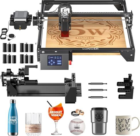 LONGER RAY5 Laser Engraver 3500mW High Precision 0.04 * 0.04mm Mini Laser Cutter and Engraving Machine 130x140mm Working Area for Wood Metal Acrylic Glass in Saudi Arabia