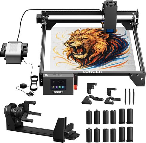 LONGER RAY5 Laser Engraver 3500mW High Precision 0.04 * 0.04mm Mini Laser Cutter and Engraving Machine 130x140mm Working Area for Wood Metal Acrylic Glass in Saudi Arabia