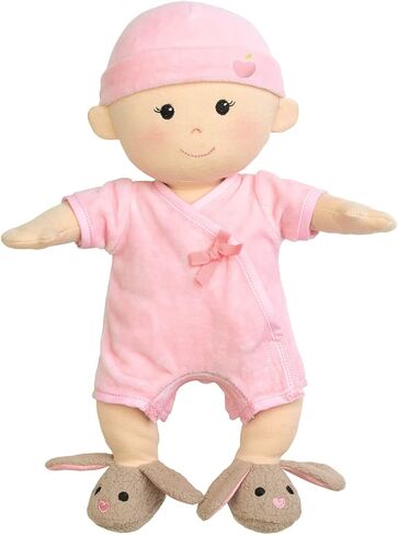 Apple Park Kids 12.5" Soft Baby Doll | Non-Toxic, Corn-Fiber Filled, Hypoallergenic, 100% Organic Cotton for 0m+ | Pink in Saudi Arabia