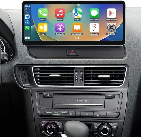 Road Top 12.3 Inch Car Radio Wireless CarPlay Touchscreen for Audi Q5 2009-2017 Year with 3GMMI, Car Radio Stereo Multimedia Screen, Support Wireless Android Auto, Navigation, Mirrorlink in Saudi Arabia