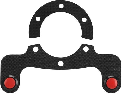 6 Bolts Steering Wheel Horn Button for MOMO/OMP/Nardi/, Carbon Fiber External Horn Button Kits Car Modified Accessory(Single Button) in Saudi Arabia