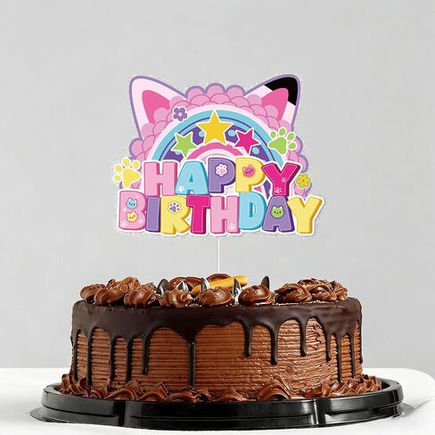 Dollhouse Birthday Party Cake Topper Kids Birthday Cartoon Cat Party Decorations for Doll House Party Decorations in Kuwait