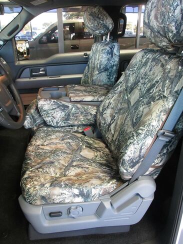 أغطية مقاعد Durafit مصنوعة لتناسب مقعد 2011-2014 F150-F550 XLT وLariat 40/20/40 مع وحدة تحكم مركزية مفتوحة في MC2 Camo Endura. in Kuwait