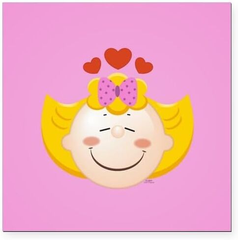 CafePress Peanuts Sally Hearts Emo Square Car Magnet 3 X 3 Square Car Magnet, Magnetic Bumper Display in Kuwait