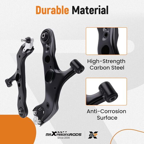 ذراع التحكم السفلي الأمامي قطعتين من maxpeedingrods مع وصلة كروية لسيارة Toyota RAV4 2006-2018، Lexus NX200T 2015-2017، NX300 2018-2019، NX300h 2015-2019، K620587 K620586 in Kuwait