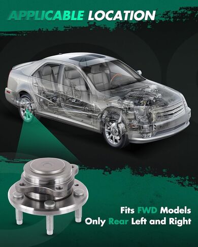 SCITOO 512299 محور العجلة الخلفية لـ 2005-2007 لـ Ford Five Hundred، Freestyle، 2008-2009 لـ Ford Taurus، Taurus X، 2005-2007 لـ Mercury Montego، 2008-2009 لـ Mercury Sable 2-Pack w/ABS FWD فقط in Kuwait