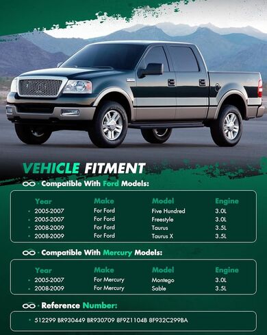 SCITOO 512299 محور العجلة الخلفية لـ 2005-2007 لـ Ford Five Hundred، Freestyle، 2008-2009 لـ Ford Taurus، Taurus X، 2005-2007 لـ Mercury Montego، 2008-2009 لـ Mercury Sable 2-Pack w/ABS FWD فقط in Kuwait