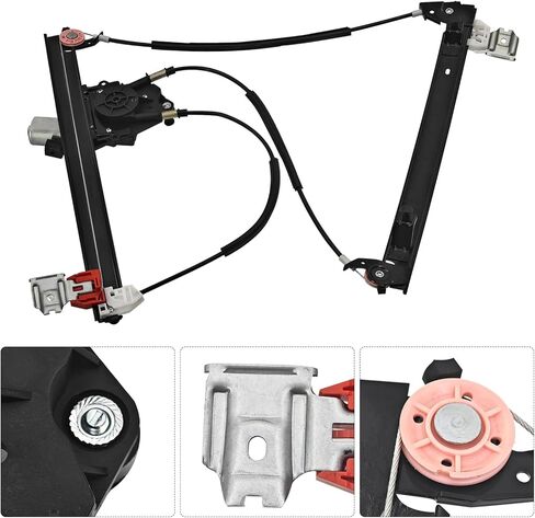 Front Left Window Regulator w/Motor Compatible with Maserati Quattroporte M139 2003-2012 Replace# 66944900, 84934200 in Saudi Arabia