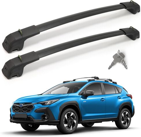 Roof Rack Cross Bars Compatible with Subaru Forester Wilderness 2022-2026, 300 LBS Anti-Theft Lockable Roof Rack Cross Bars with Folding Hooks, Aluminum Cargo Racks for Kayak, Luggage, Bike, Snowboard in Kuwait