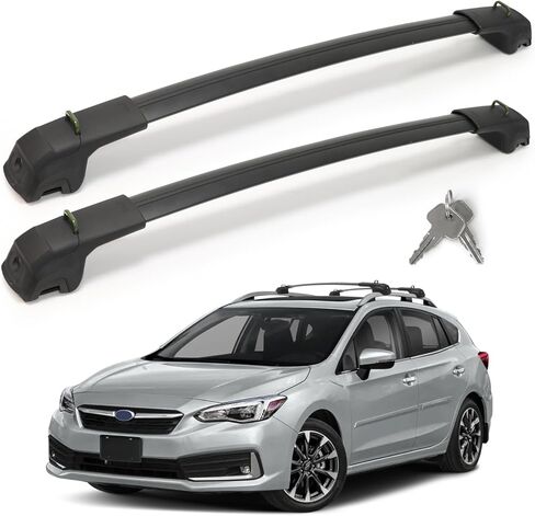 Roof Rack Cross Bars Compatible with Subaru Forester Wilderness 2022-2026, 300 LBS Anti-Theft Lockable Roof Rack Cross Bars with Folding Hooks, Aluminum Cargo Racks for Kayak, Luggage, Bike, Snowboard in Kuwait