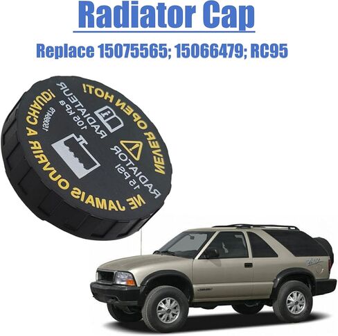 15075565 15066479 RC95 15PSI Radiator Cap fit for Chevy Blazer/S10, GMC Jimmy/Sonoma 1995-2005, Olds Bravada 1996-2001 Plastic Covered Stainless Steel in Saudi Arabia