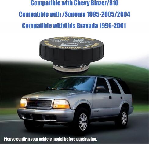 15075565 15066479 RC95 15PSI Radiator Cap fit for Chevy Blazer/S10, GMC Jimmy/Sonoma 1995-2005, Olds Bravada 1996-2001 Plastic Covered Stainless Steel in Saudi Arabia