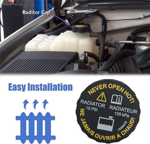 15075565 15066479 RC95 15PSI Radiator Cap fit for Chevy Blazer/S10, GMC Jimmy/Sonoma 1995-2005, Olds Bravada 1996-2001 Plastic Covered Stainless Steel in Saudi Arabia