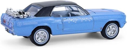 مقتنيات الضوء الأخضر 54120-B | 1:64 سلسلة قمامة سطل الأطفال 8-1967 فورد موستانج كوبيه مع رف تزلج على صندوق السيارة وزلاجات - Skiin' Ian مع ملصق حصري لجامعي GPK in Kuwait