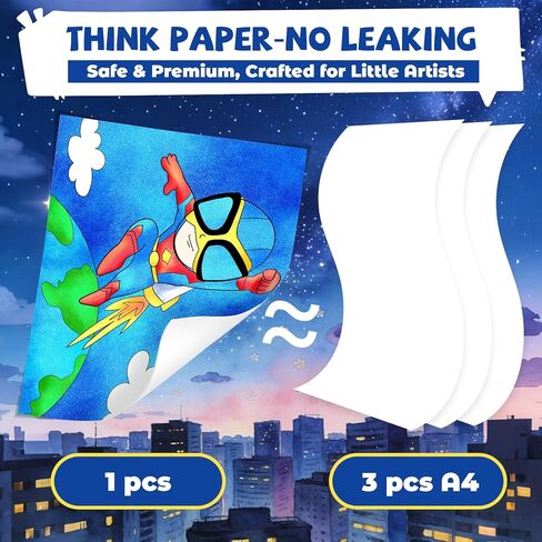 Paint with Water Coloring Books for Kids, Mess Free Watercolor Painting Kit with Hero Mask, Painting Activity for Kids Ages 3-5 4-8, Arts Crafts Drawing Gift Toy for Boy Girl in Saudi Arabia