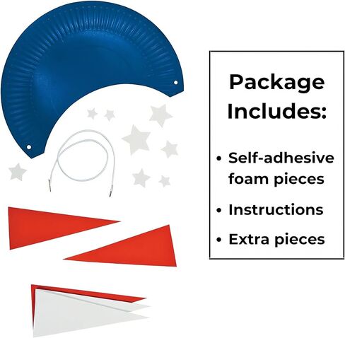 Patriotic Paper Plate Hat Craft Kit - Crafts for Kids and Fun Home Activities in Kuwait