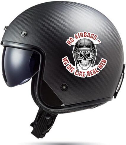 No AirBags we die Like Real Men Funny Sticker, Funny Adult Men Humor Bumper Sticker, Vinyl Decal 5 Inches for Water Bottles, Laptop, Car Window, Helmet in Saudi Arabia