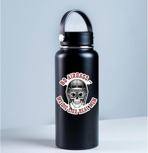 No AirBags we die Like Real Men Funny Sticker, Funny Adult Men Humor Bumper Sticker, Vinyl Decal 5 Inches for Water Bottles, Laptop, Car Window, Helmet in Saudi Arabia