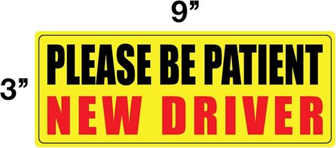 New Driver Magnet for Car 3 Pack – Magnetic Bumper Signs for Vehicles – Please Be Patient New Driver Sticker Magnets – Durable Car Bumper Magnets 9"x3.5" in Saudi Arabia